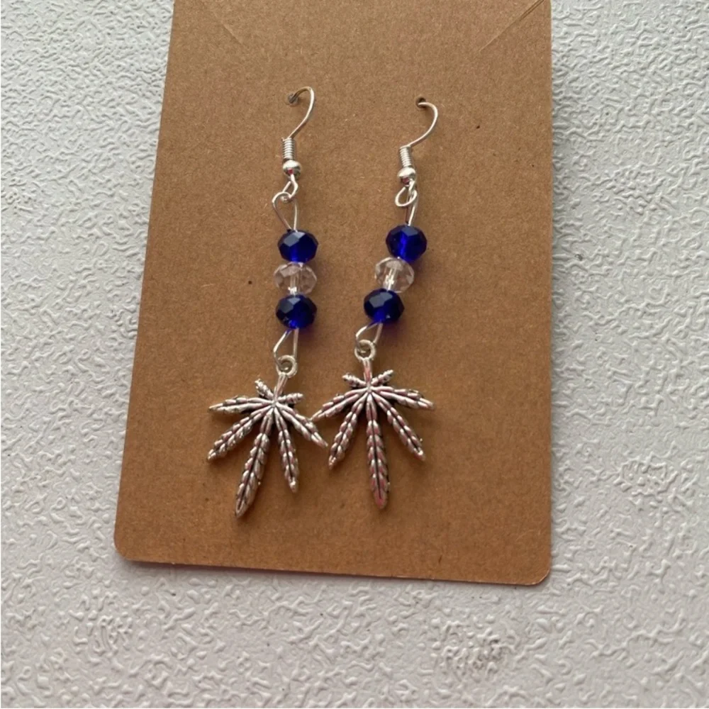 Hand Crafted silvertone dangle